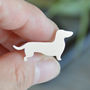 Long Tail Dachshund Cufflinks In Sterling Silver, thumbnail 2 of 5