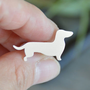 Long Tail Dachshund Cufflinks In Sterling Silver, 2 of 5