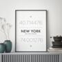 The Coordinates Of Us Personalised Print, thumbnail 8 of 8