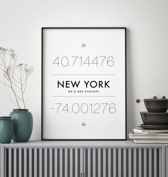 The Coordinates Of Us Personalised Print, 8 of 8