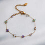 Non Tarnish Gemstone Nugget Bead Chain Bracelet, thumbnail 7 of 9