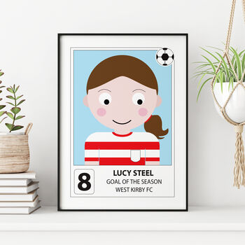 Personalised Football Player Print, 4 of 9