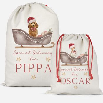 Personalised Dog Christmas Sack, 2 of 6