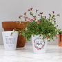Love You Mum Personalised Message Floral Plant Pot, thumbnail 2 of 4