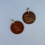 Personalised Gold Message Leather Keyring, thumbnail 2 of 3