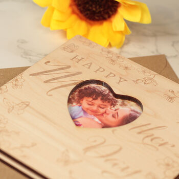 Engraved Mother's Day Photo Keepsake Greetings Card, 5 of 5