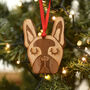 French Bulldog Dog Wooden Christmas Decoration, thumbnail 4 of 7