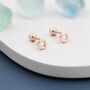 Tiny Circle Screw Back Earrings In Sterling Silver, thumbnail 5 of 11