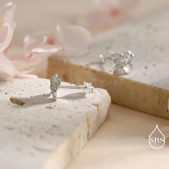 Dainty Flower Stud Earrings In Sterling Silver, 6 of 12