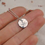 Personalised Constellation Starsign Coin Necklace In Silver, thumbnail 3 of 5