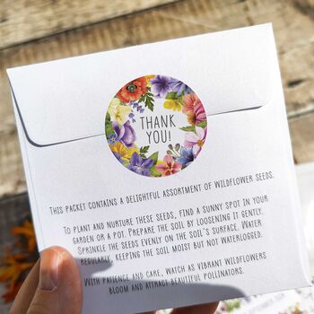 10 Wildflower Seed Packet Favours Colourful Thank You, 2 of 6