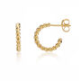 Alhambra Mini Piccolo Twisted Gold Plated Hoops, thumbnail 3 of 4
