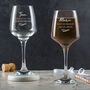 Personalised Engraved Wine Glass Retirement Gift For Her, thumbnail 2 of 4