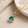 Personalised December Birthstone Necklace In Gold Plated Silver, thumbnail 4 of 12