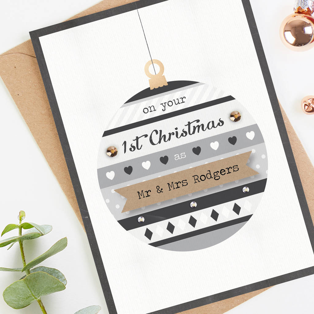 1st Married Christmas Card By Norma Dorothy Notonthehighstreet