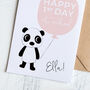 Personalised First Day At School Card With Panda, thumbnail 3 of 4