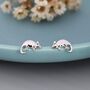 Sterling Silver Tiny Chameleon Stud Earrings, thumbnail 1 of 8