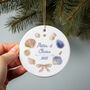 Personalised Sea Shells Christmas Decoration For Couple, thumbnail 1 of 3