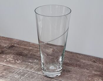 Clear Conical Vase With Sparkle, 2 of 3