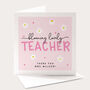 Thank You Teacher Card Flower Design, thumbnail 1 of 4