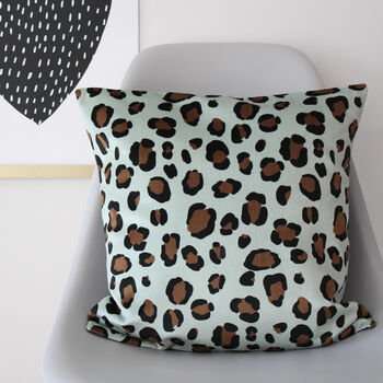 Leopard Print Velvet Cushion, 3 of 11