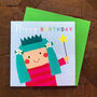 Blue Birthday Girl Card, thumbnail 4 of 4