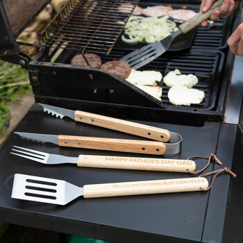 Personalised Engraved BBQ Cooking Tool Set, 2 of 6