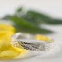 Botanical Wedding Bands In 9ct White Recycled Gold, thumbnail 3 of 8