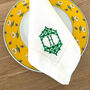 Custom Green Monogram Napkin Set Two, thumbnail 1 of 5