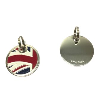 Union Jack Nickel Plated Dog Tag, 2 of 2