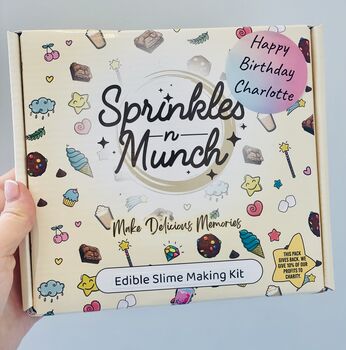 Personalised Edible Slime Making Kit Letterbox Size, 4 of 6