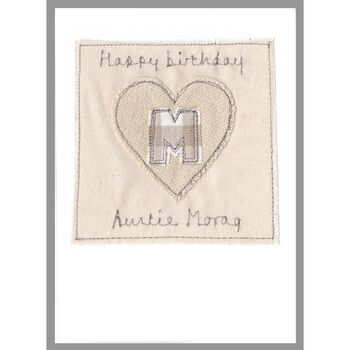 Personalised Initial Heart Birthday Card For Her, 2 of 12