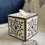 Facial Tissues Cover Box Wood Inlay, Guest Room Decor, thumbnail 3 of 12