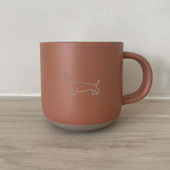 Dachshund Gift Box With Tea/ Coffee Mug And Engraved Wood And Marble Coaster Presented In A Gift Box, 7 of 7