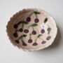 Handmade Ceramic Purple Cherry Ring Dish, thumbnail 7 of 8