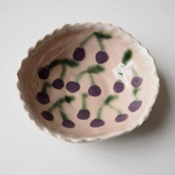 Handmade Ceramic Purple Cherry Ring Dish, 7 of 8