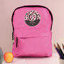 Kids Pink Leopard Print Backpack Personalised, thumbnail 4 of 5