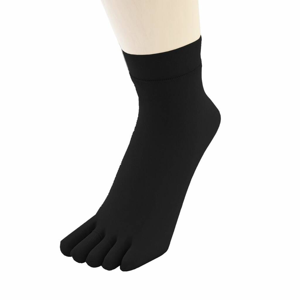 Legwear Plain Nylon Ankle Toe Socks By TOETOE