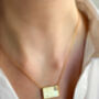 Gold Plated Reversible Cz Engraved Envelope Necklace, thumbnail 6 of 9