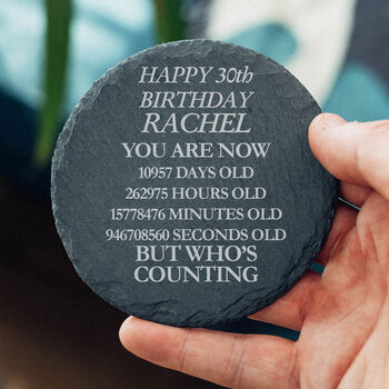 Personalised 60th Birthday Coaster Gift For Him Or Her, 4 of 5