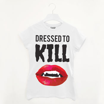 Dressed To Kill Women’s Halloween T Shirt, 2 of 2