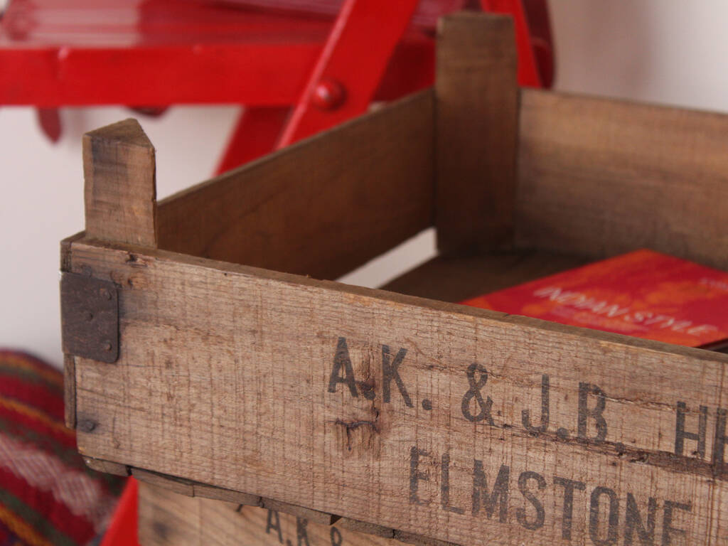 Pair Of Vintage Apple Crates By Scaramanga