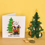 Sleeping Santa And Dog Christmas Card, thumbnail 2 of 3