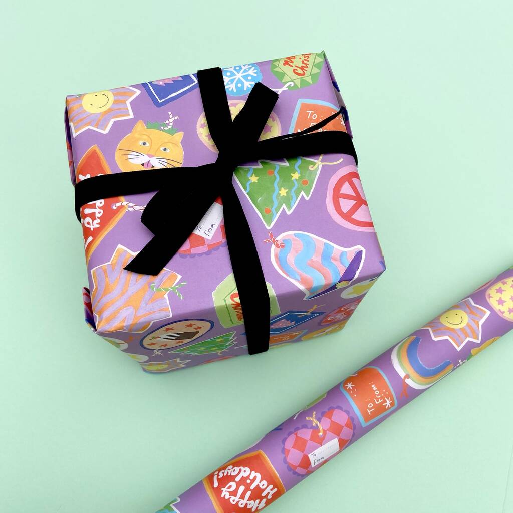 Christmas Gift Tag Wrapping Paper By Ickaprint