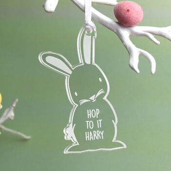 Personalised Easter Bunny Hanging Acrylic Decoration, 6 of 6