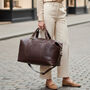 Genuine Leather Holdall, Flight Bag, Gym Bag, thumbnail 1 of 6