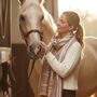 Equestrian Snaffle Bit Print Scarf | Camel And Cream, thumbnail 10 of 12