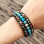 Turquoise Chakra Wrap Bead Bracelet, thumbnail 1 of 7