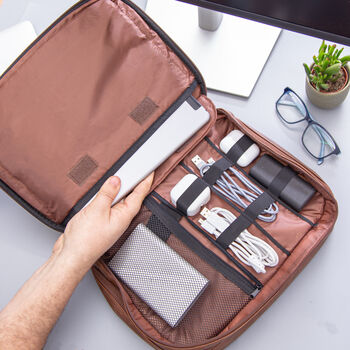 Personalised Faux Leather Travel Organiser Case, 3 of 7
