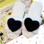 Slippers With Pink Fluffy Heart Perfect Valentines Gift, thumbnail 5 of 6